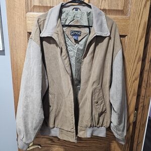 Men's Brown and Gray Bomber Jacket
